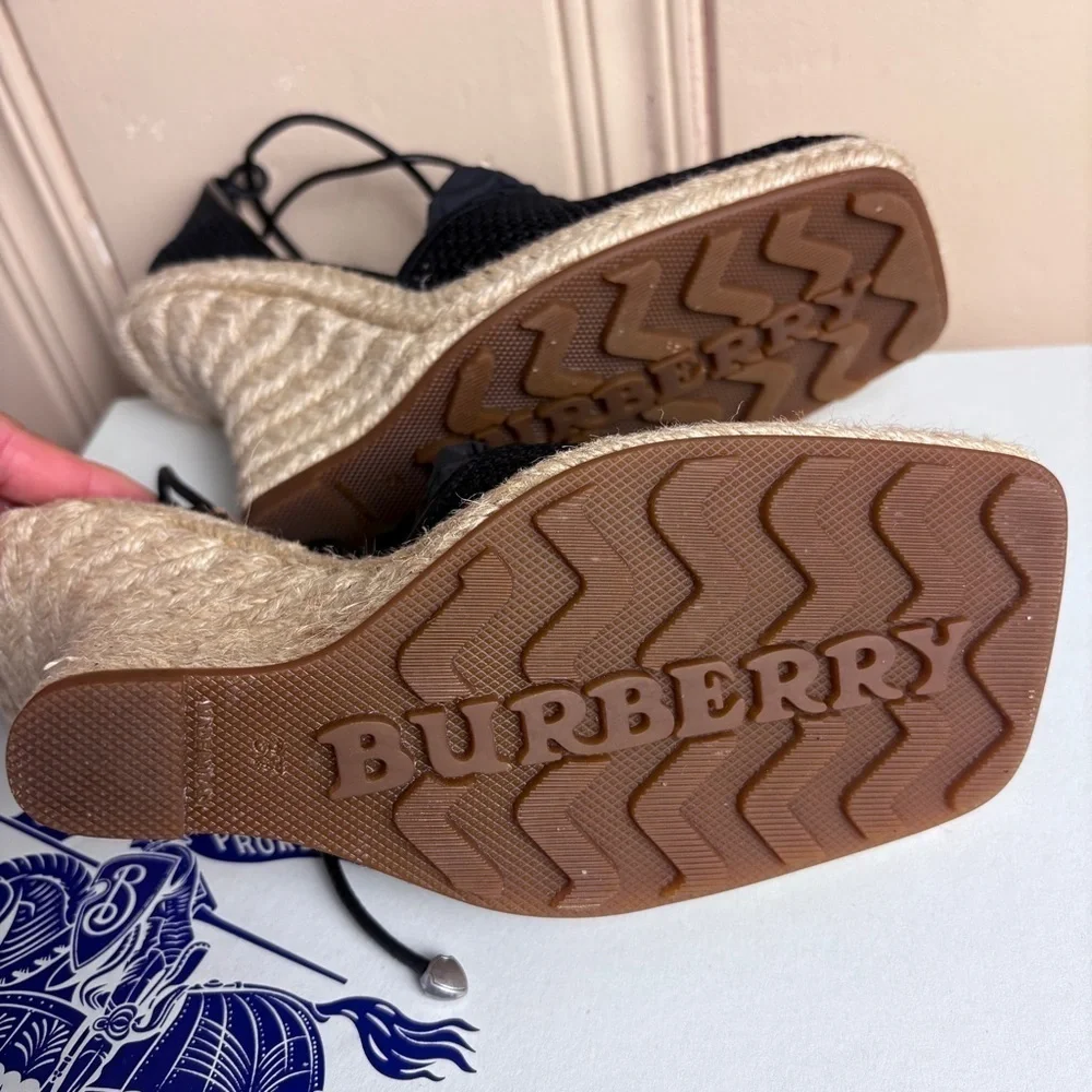 Burberry Mesh Plunge Espadrilles size womens  37